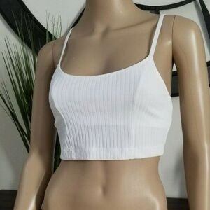 American Eagle Women's White Stretchable Top Blouse